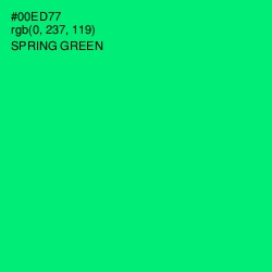 #00ED77 - Spring Green Color Image